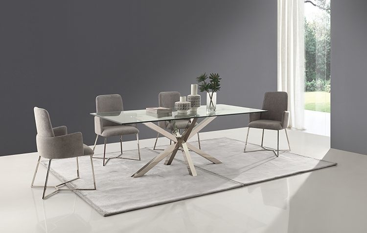 Eettafel Octopus Terni - Helder glas - 200cm