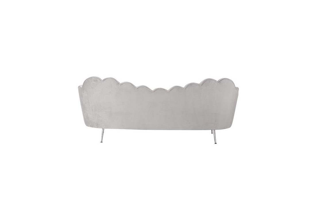 Emillia bank Zilver | Lichtgrijs stof