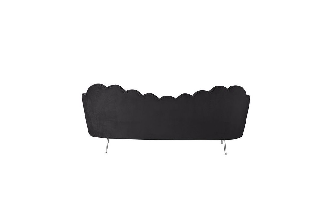 Emillia bank Zilver | Zwart stof