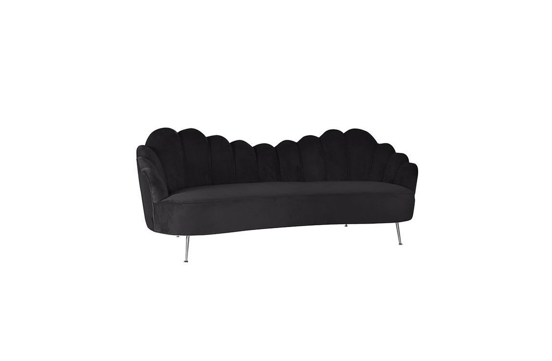 Emillia bank Zilver | Zwart stof