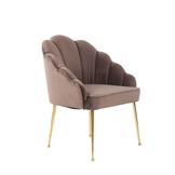 Eetkamerstoel Emillia Goud | Bruin stof