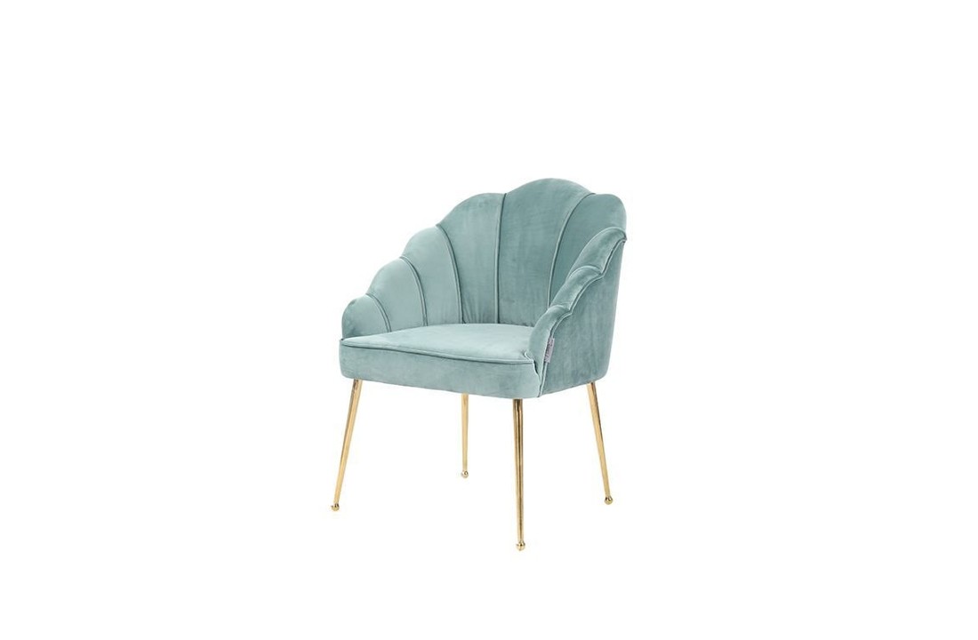 Emillia Fauteuil Goud | Groen stof