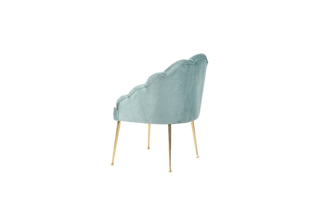 Emillia Fauteuil Goud | Groen stof