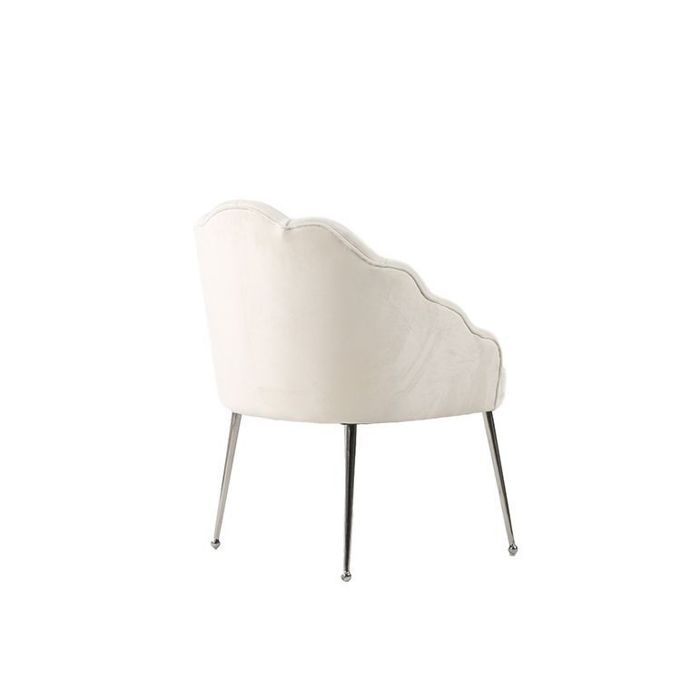 Eetkamerstoel Emillia Zilver | Beige stof