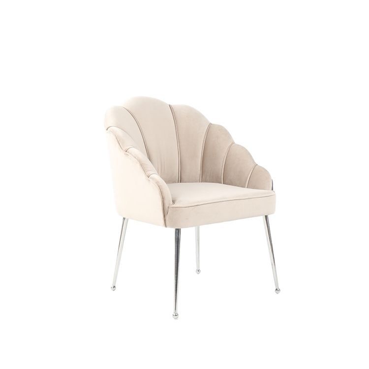 Eetkamerstoel Emillia Zilver | Taupe stof