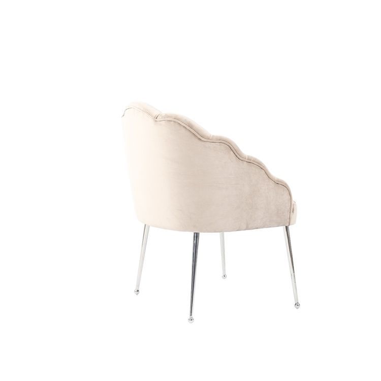 Eetkamerstoel Emillia Zilver | Taupe stof