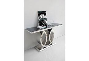 Sidetable Napoli 150 x 45  x 80 cm - Zwart glas