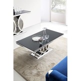 Salontafel Napoli  130 x 70 cm - Zwart glas