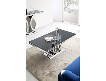 Salontafel Napoli  130 x 70 cm - Zwart glas