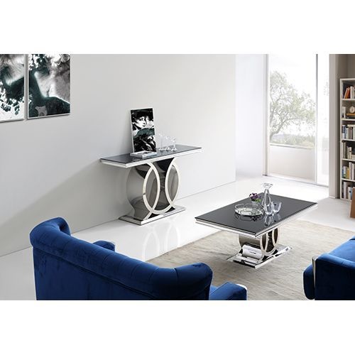 Salontafel Napoli  130 x 70 cm - Zwart glas