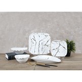 Bricard Marbel Serviesset 25-delig Wit