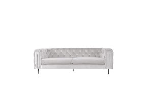 Campania bank | Lichtgrijs Stof