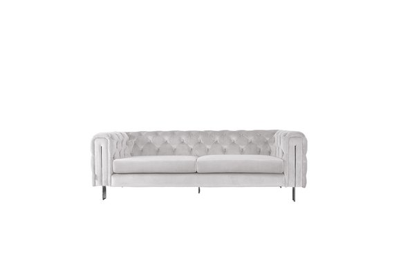 Campania bank | Lichtgrijs Stof