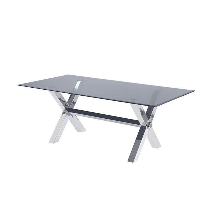 Eettafel Novara - 200x100x76 CM - Smokey glass