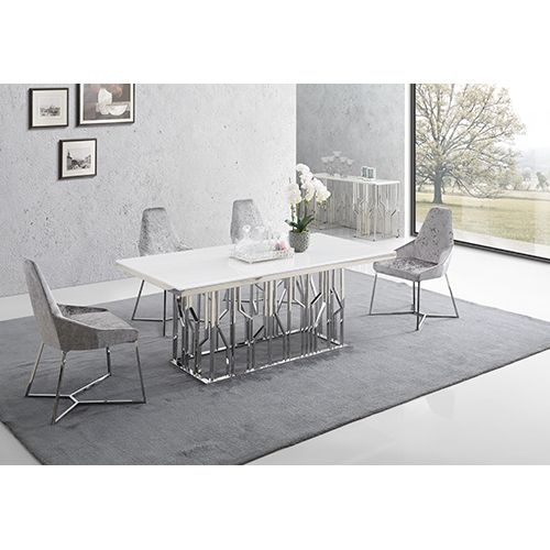 Eettafel Taranto - Zilver - 180 x 90 cm