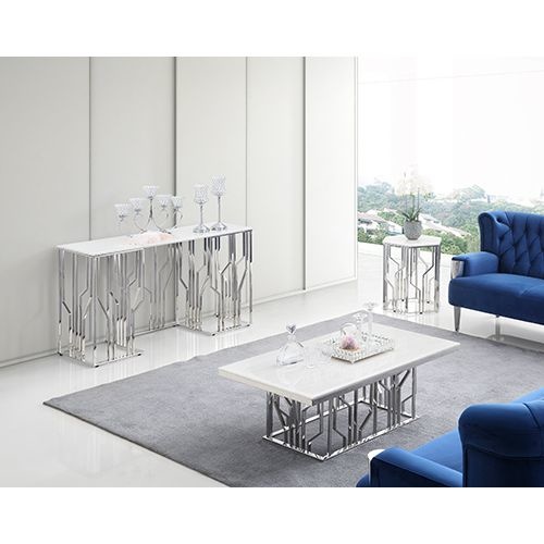 Bijzettafel Taranto - Zilver - 55x55x55cm