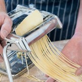 Pastamachine, verchroomd metaal