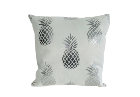 KUSSEN PINEAPPLE WIT ZILVER 45x45 CM
