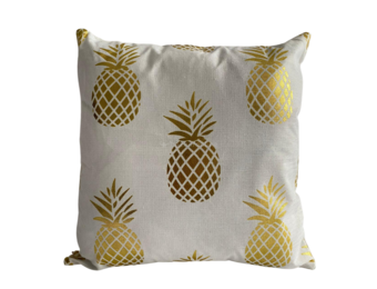 KUSSEN PINEAPPLE WIT GOUD 45x45 CM