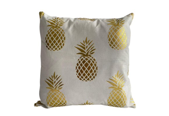 KUSSEN PINEAPPLE WIT GOUD 45x45 CM