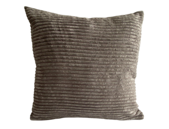 KUSSEN RIBSTOF BRUIN 45x45 CM