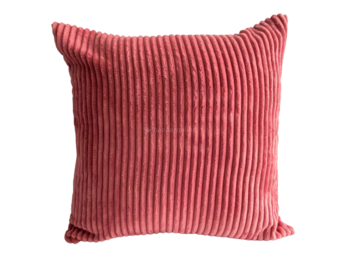 KUSSEN RIBSTOF ROZE 45x45 CM