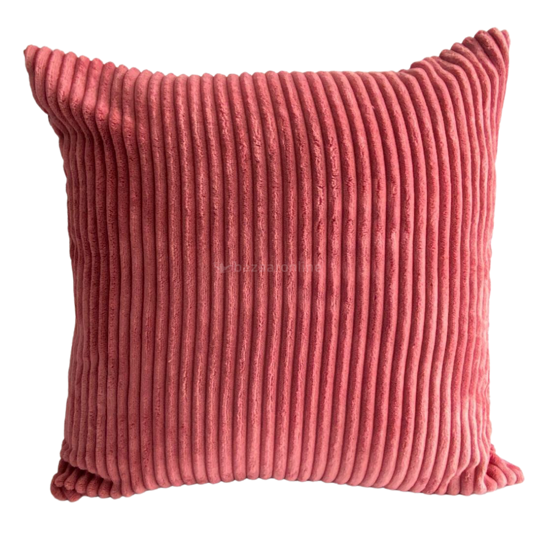 KUSSEN RIBSTOF ROZE 45x45 CM