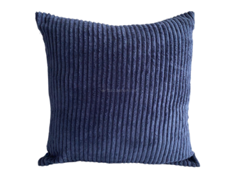 KUSSEN RIBSTOF BLAUW 45x45 CM
