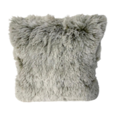 KUSSEN FLUFFY WIT DONKERGROEN 45x45 CM