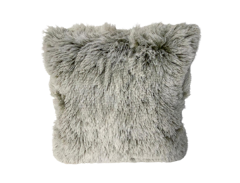 KUSSEN FLUFFY WIT DONKERGROEN 45x45 CM