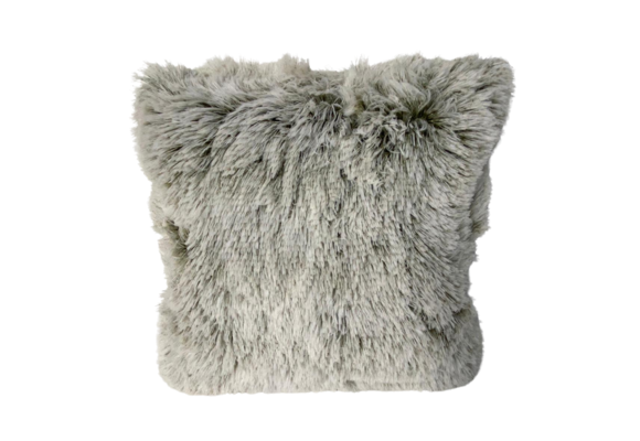 KUSSEN FLUFFY WIT DONKERGROEN 45x45 CM