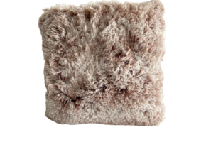 KUSSEN FLUFFY WIT BRUIN 45x45 CM