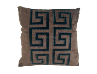 KUSSEN DISSIN BRUIN ZWART 45x45 CM