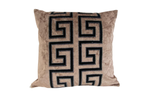 KUSSEN DISSIN LICHTBRUIN ZWART 45x45 CM