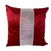 KUSSEN GLITTER ROOD 45x45 CM