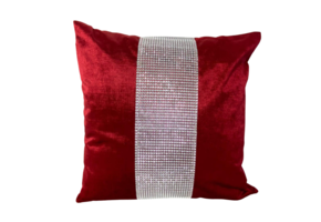 KUSSEN GLITTER ROOD 45x45 CM