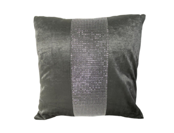 KUSSEN GLITTER ZILVER 45x45 CM