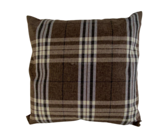 KUSSEN STREPEN BRUIN 45x45 CM