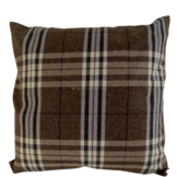 KUSSEN STREPEN BRUIN 45x45 CM