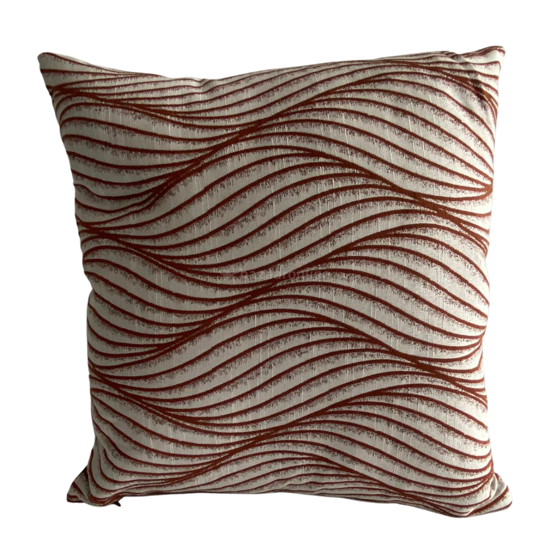 KUSSEN BONION BRUIN ROOD 45x45 CM