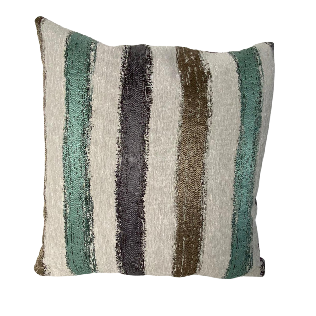 KUSSEN STRIPES GREEN BLACK 45x45 CM