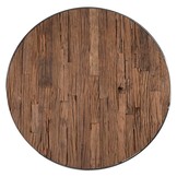 Ronde Eettafel Rixos Zilver Sleeper Wood  Met Zilveren Rand