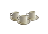 Koffieset - Cino - Marmerlook - Wit / Zilver