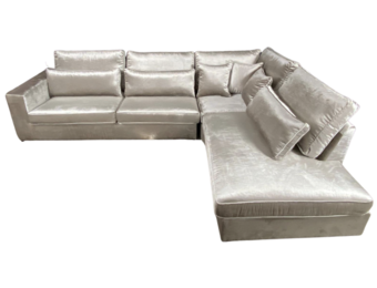 Hoekbank Kensington Champagne kleur Velvet