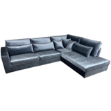 Hoekbank Croco Blauwgrijs Velvet