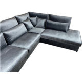 Hoekbank Croco Blauwgrijs Velvet