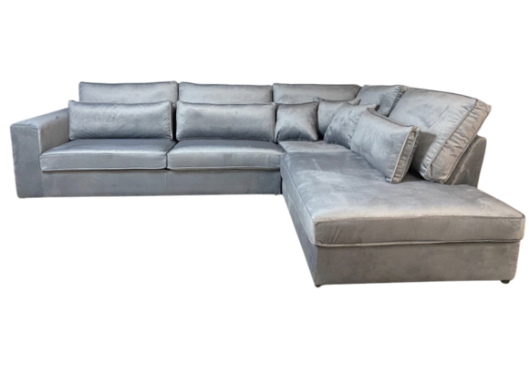 Hoekbank Louis Lichtgrijs Velvet