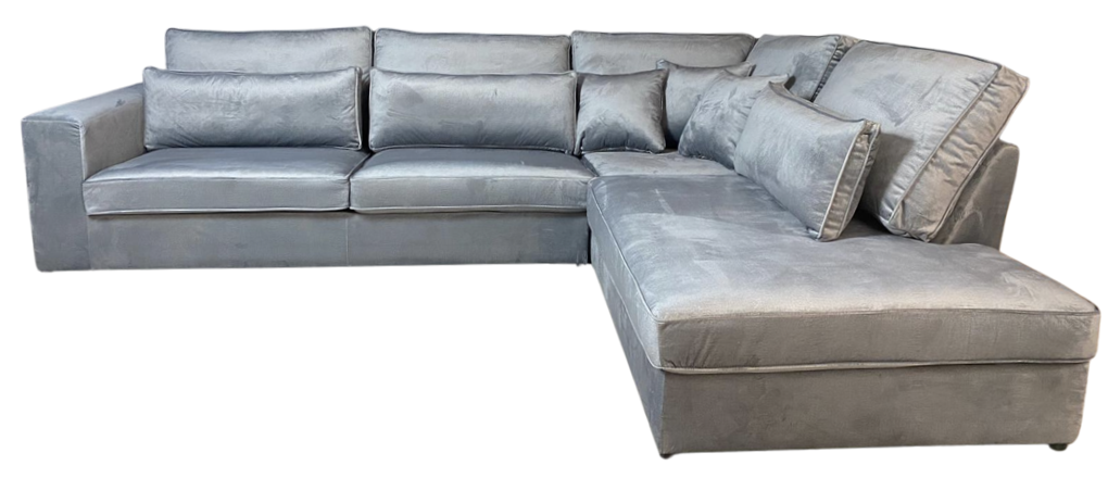 Hoekbank Louis Lichtgrijs Velvet