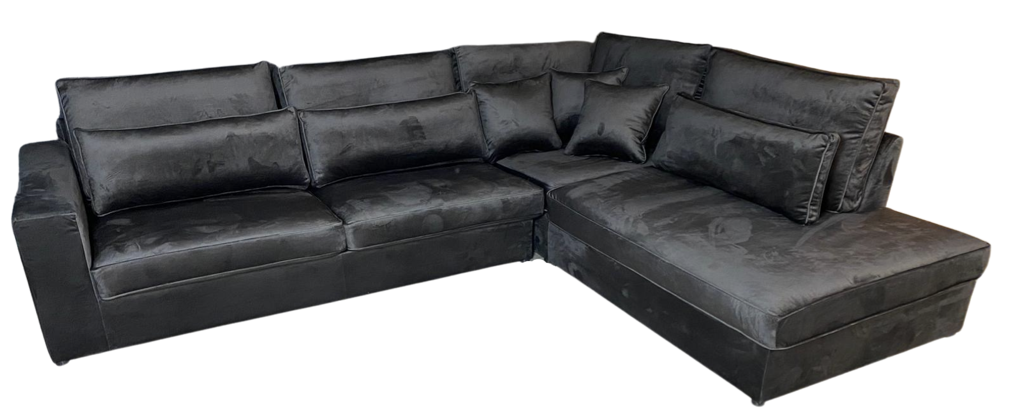 Hoekbank Louis Antraciet Velvet