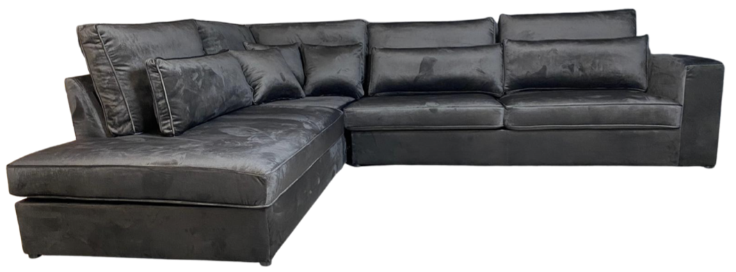 Hoekbank Louis Antraciet Velvet